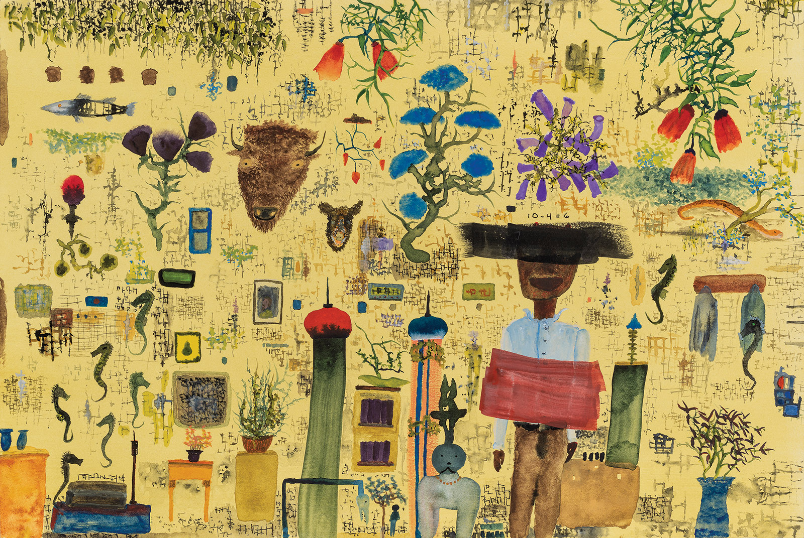 He was strange and so was his apartment; painting by John Lurie