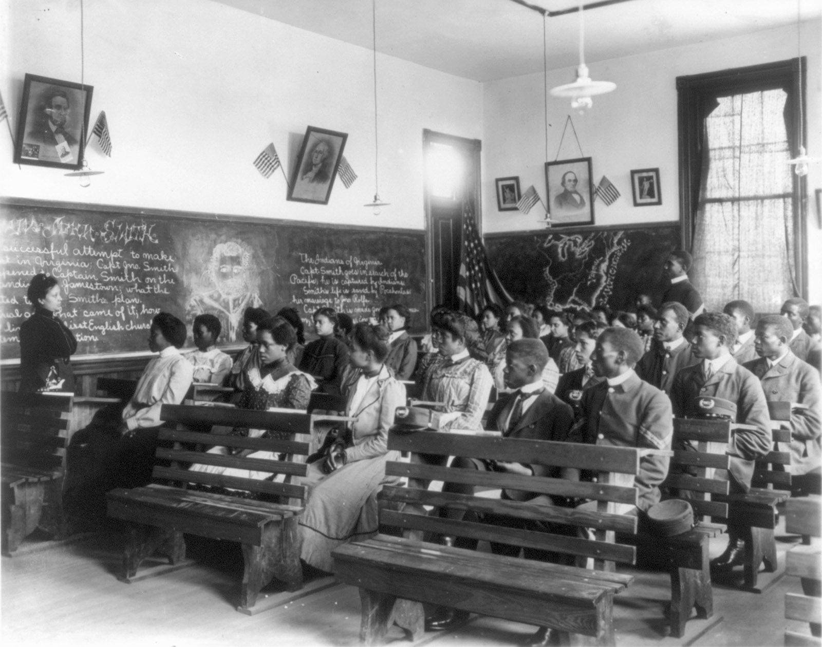 A history class at the Tuskegee Institute, Tuskegee, Alabama, 1902
