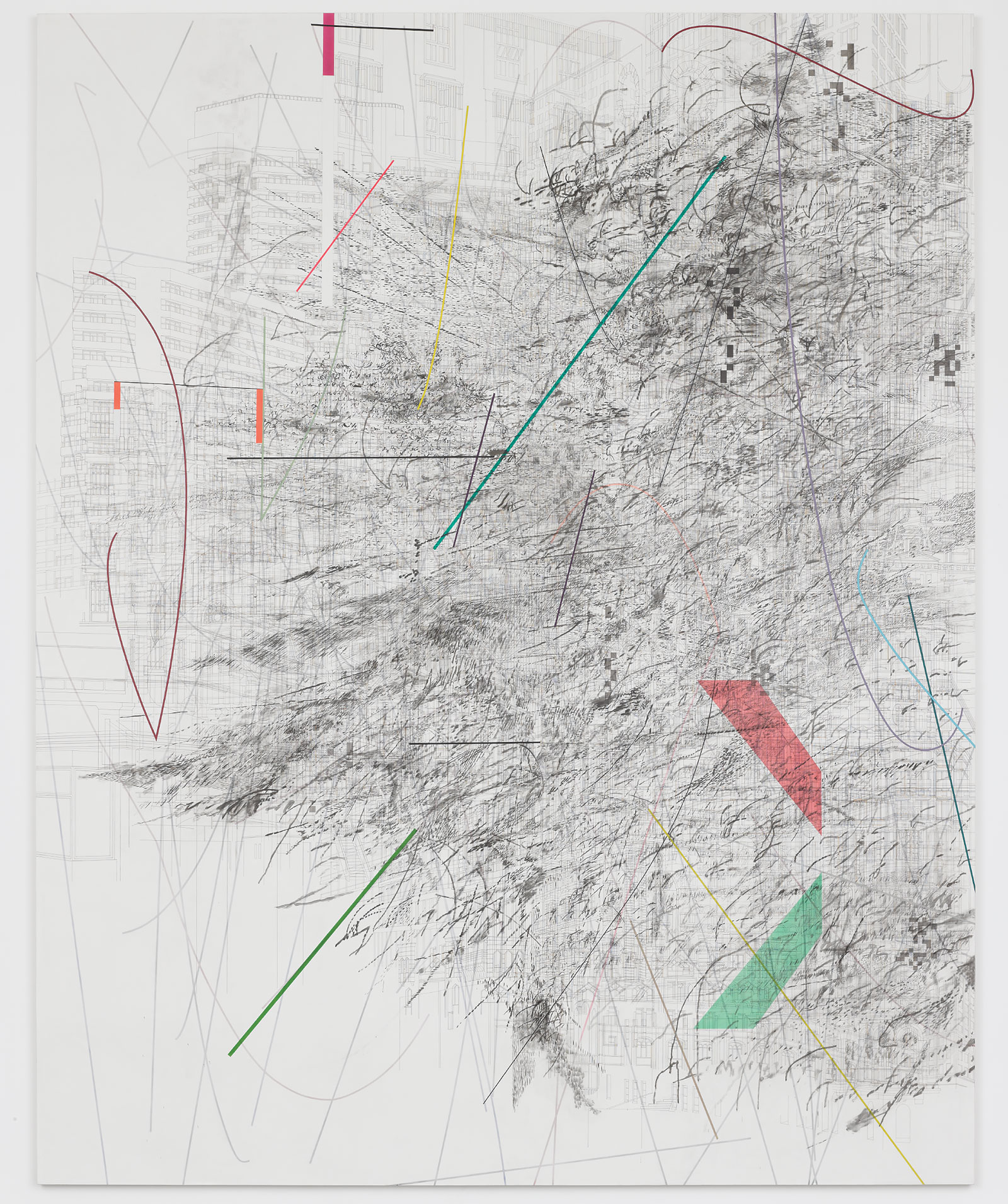 Mogamma (A Painting in Four Parts): Part 1; painting by Julie Mehretu