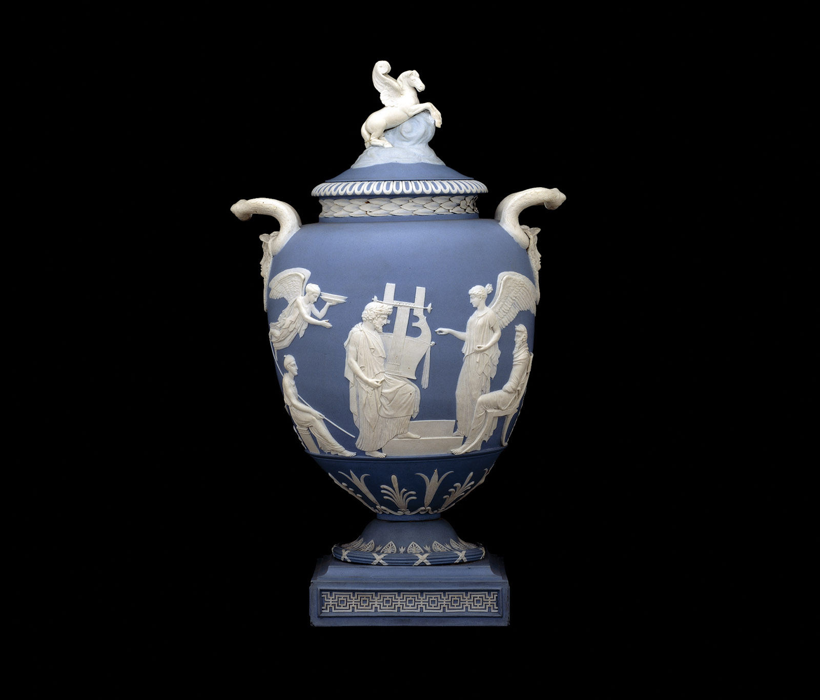 Apotheosis of Homer, or the Pegasus Vase; jasperware vase produced by the Wedgwood factory