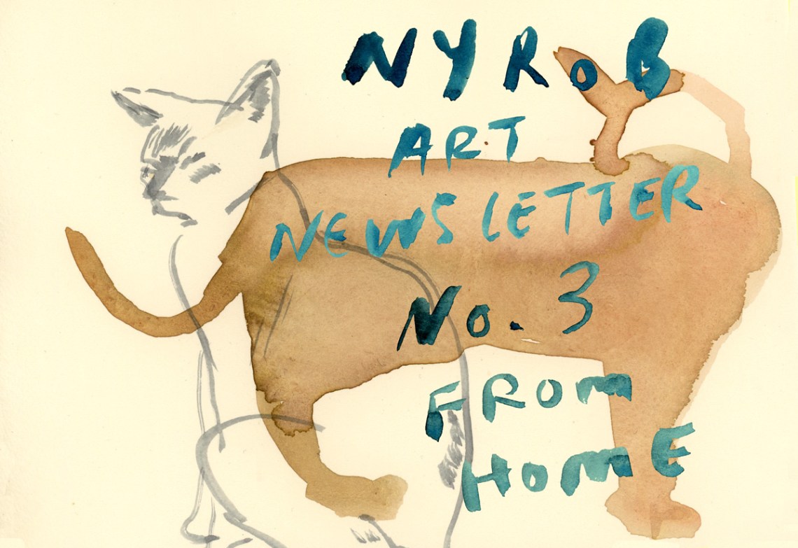 NYROB Art Newsletter No. 3 from Home with cats