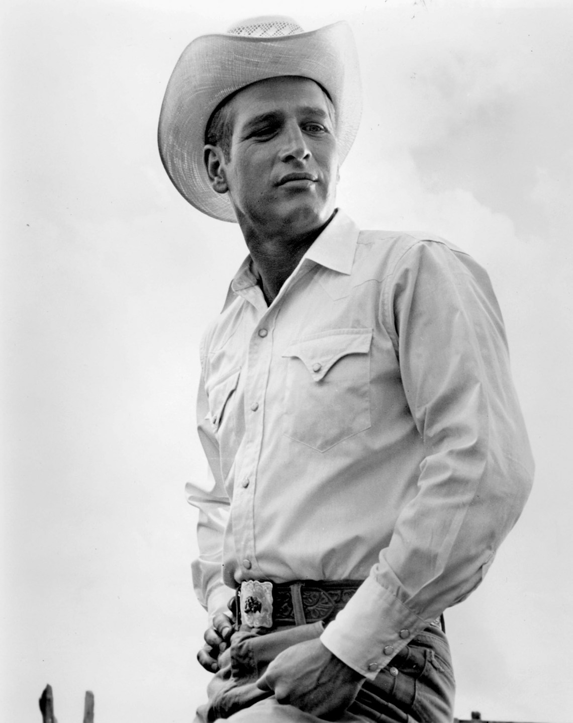 Paul Newman on the set of Hud