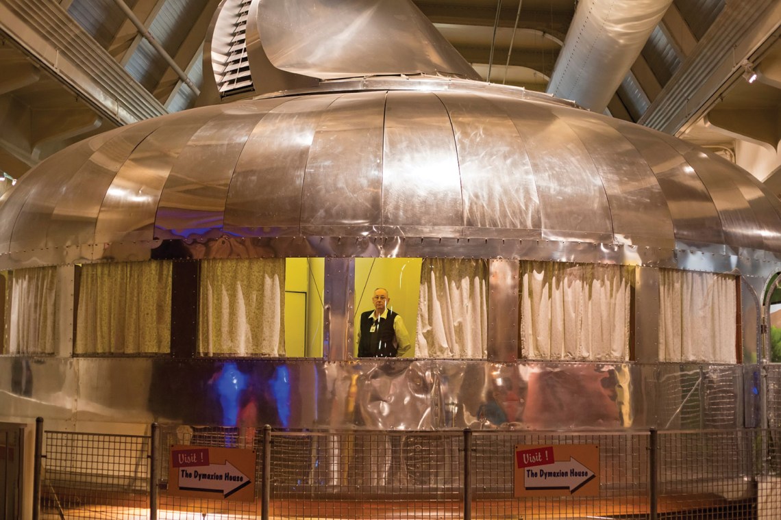 A prototype of the Dymaxion House, designed by Buckminster Fuller, at the Henry Ford Museum