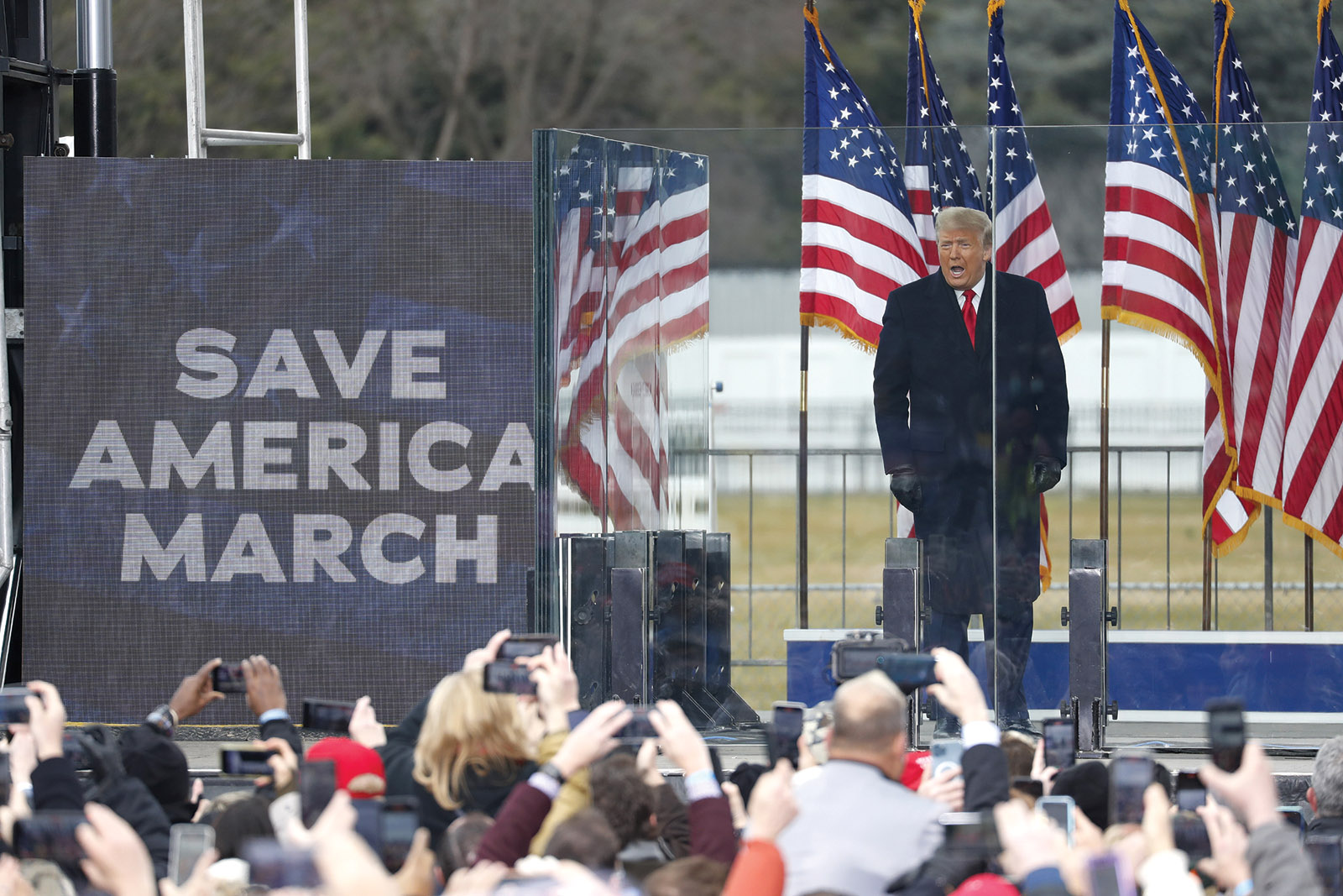 Donald Trump at the rally at the Ellipse, Washington, D.C., January 6, 2021