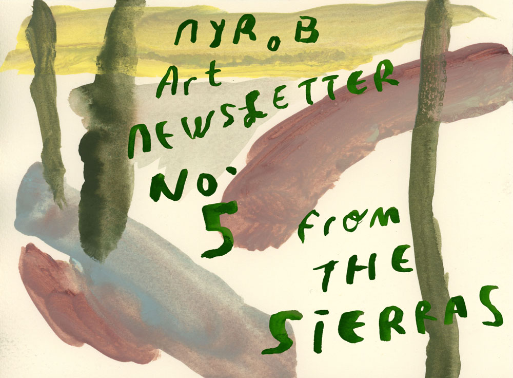 New York Review of Books Art Newsletter No. 5 from the Sierras