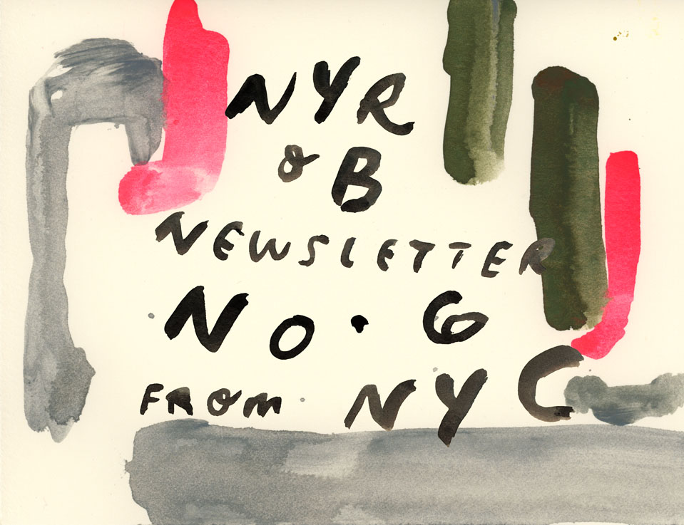 NYRB Newsletter No. 6 from NYC