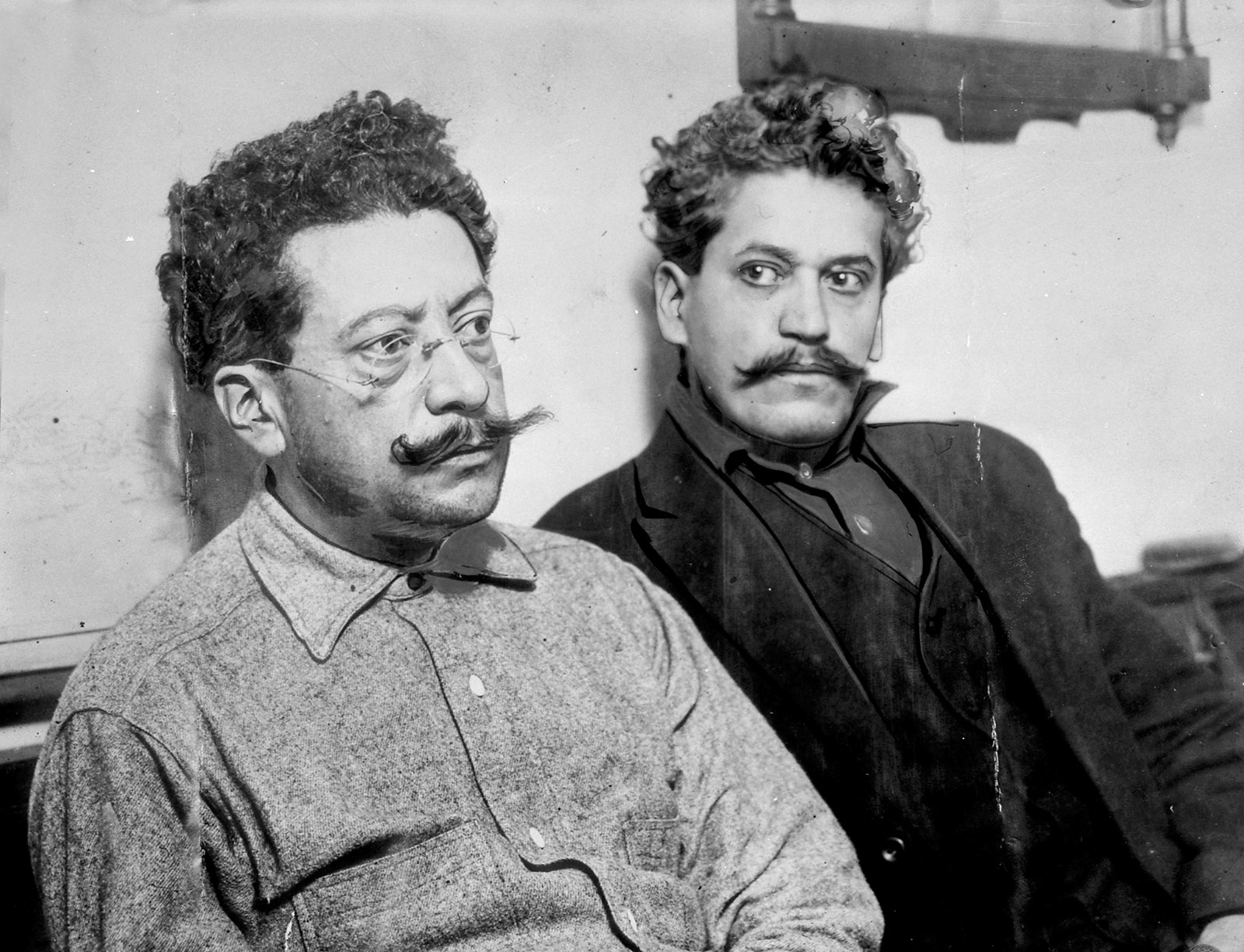 Ricardo and Enrique Flores Magón at the Los Angeles County Jail, circa 1916