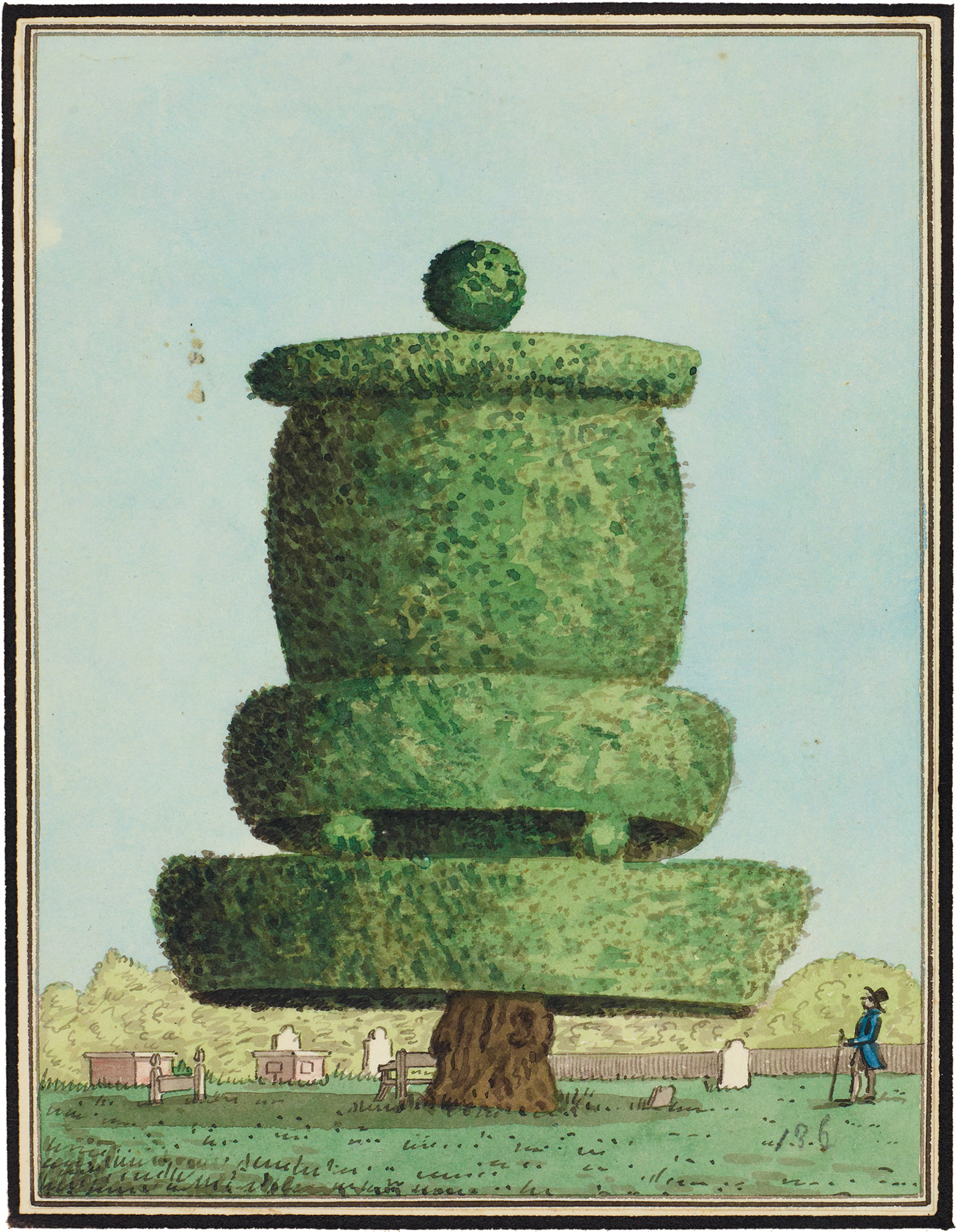 The Harlington Yew; illustration by John Oldfield