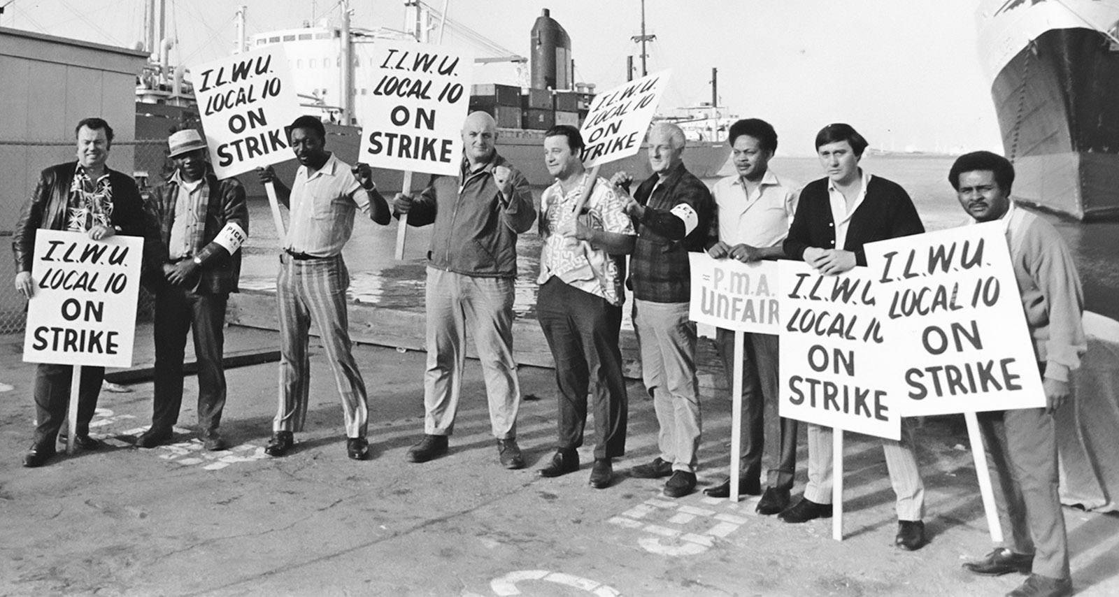 Members of Local 10 of the International Longshore and Warehouse Union