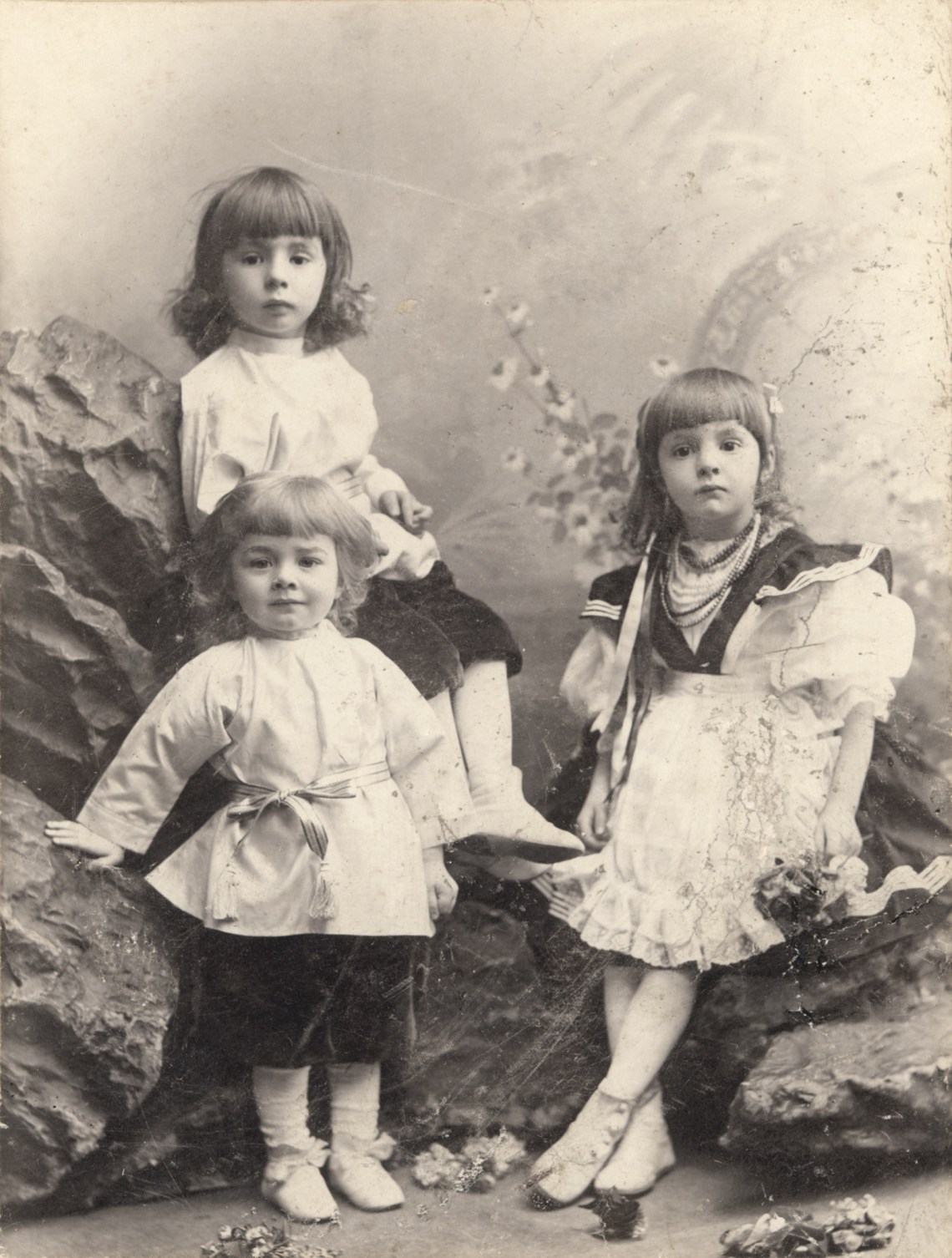 Georgi Balanchivadze with his brother, Andrei, and his sister, Tamara, St. Petersburg, early 1900s