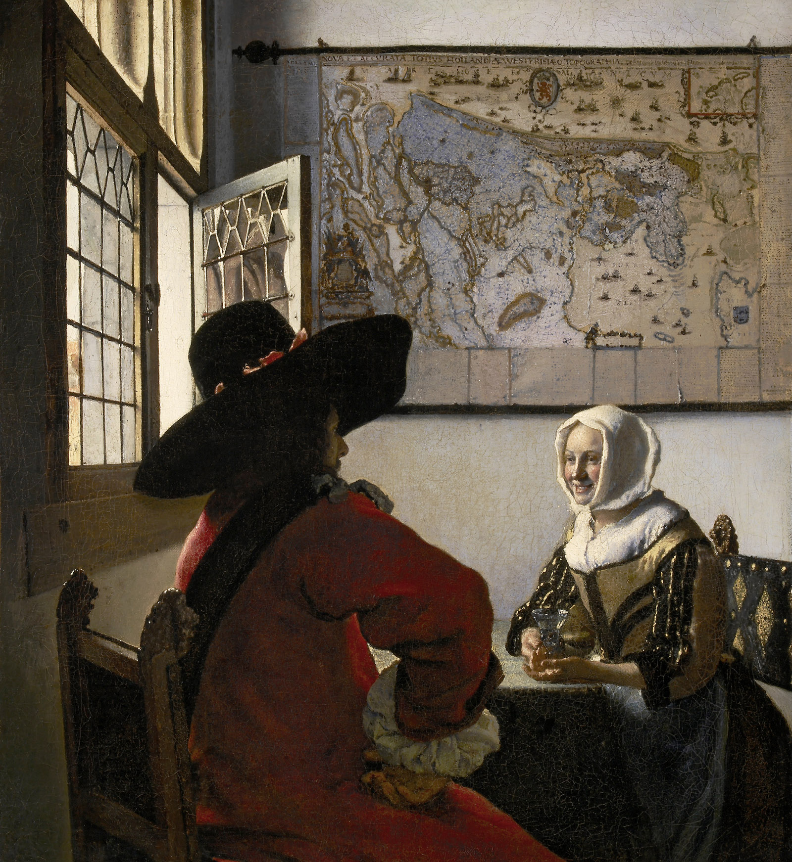 Officer and Laughing Girl; painting by Johannes Vermeer