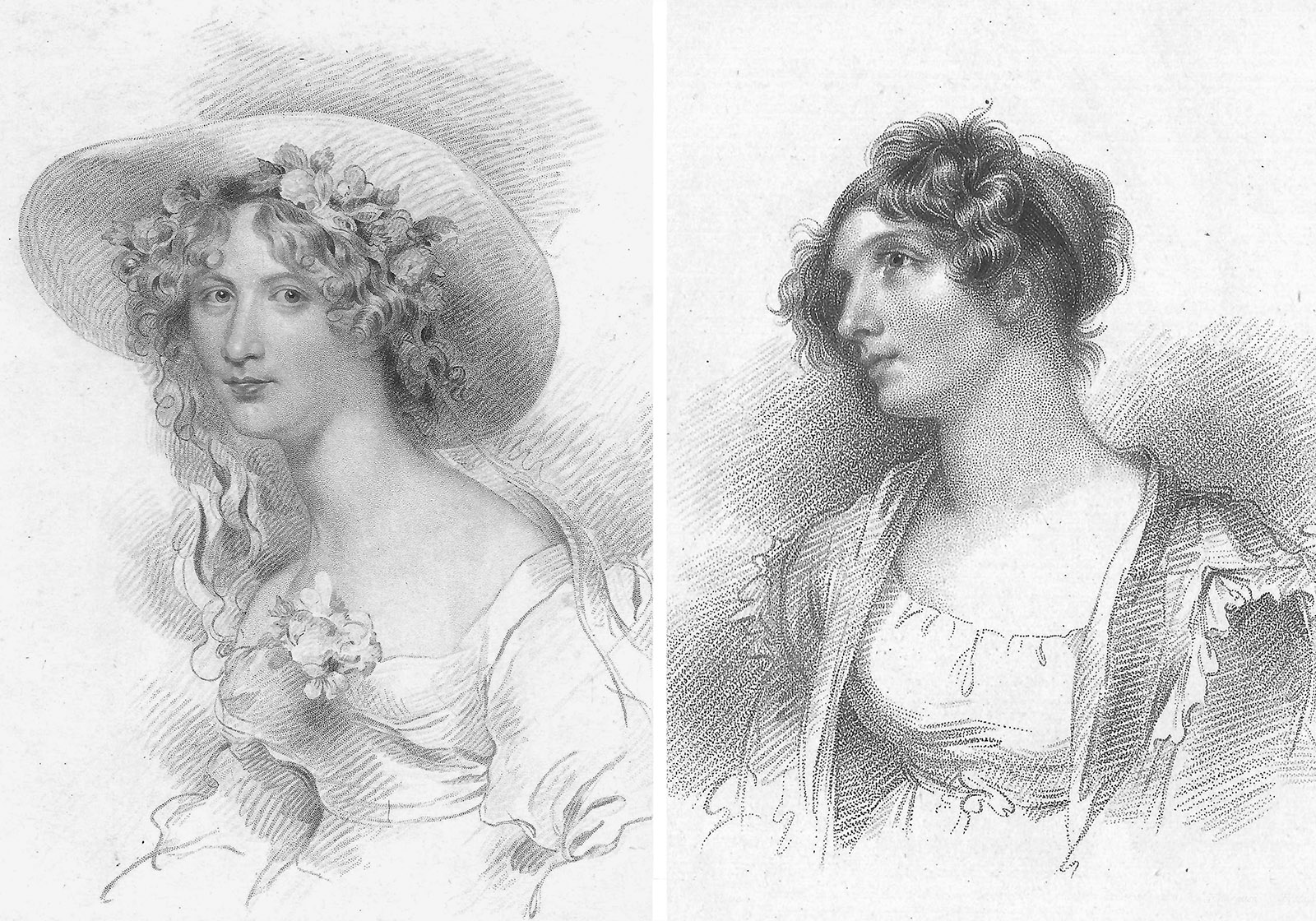 Engravings of Anna Maria Porter and Jane Porter