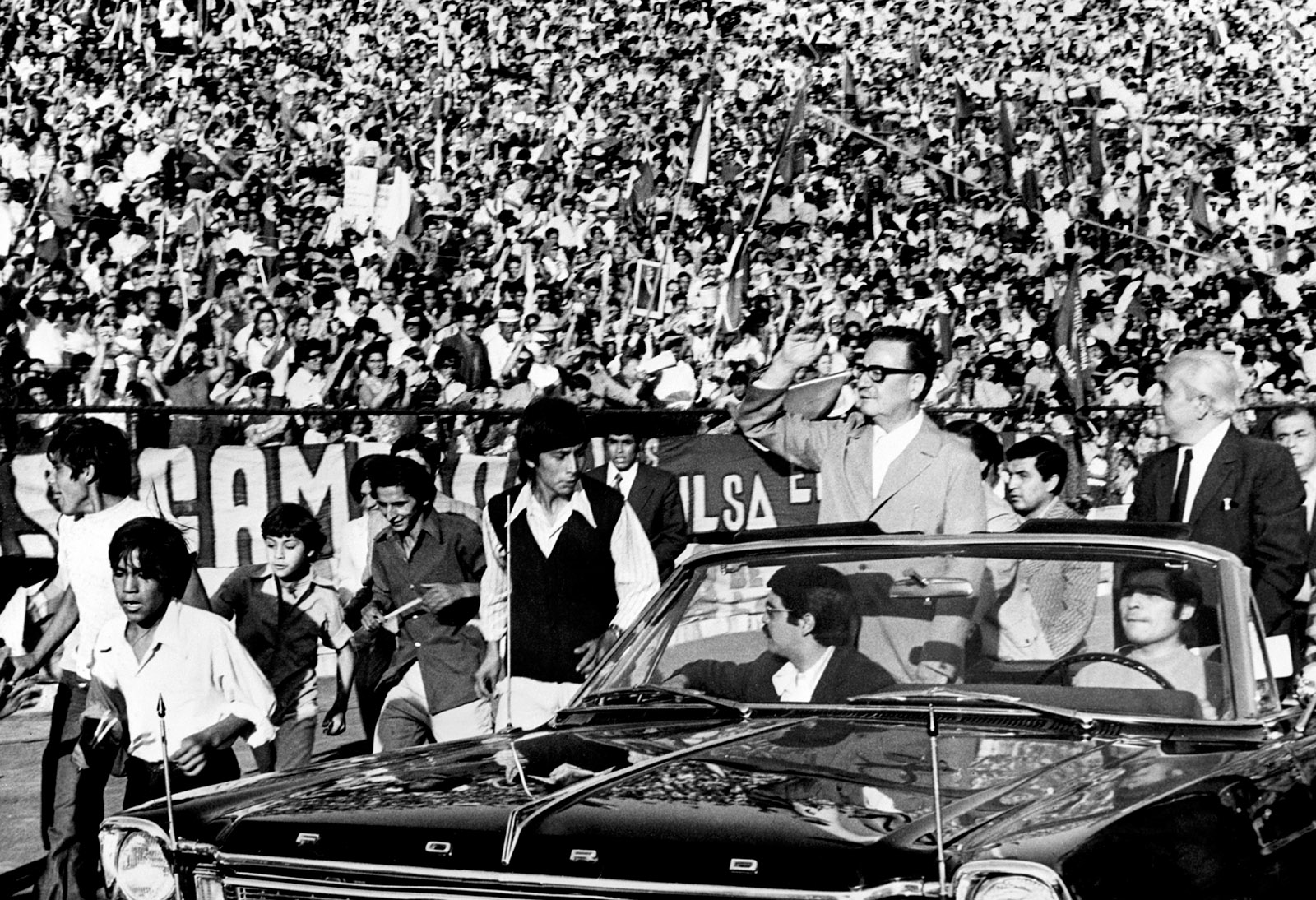 Salvador Allende campaigning before Chile’s parliamentary elections