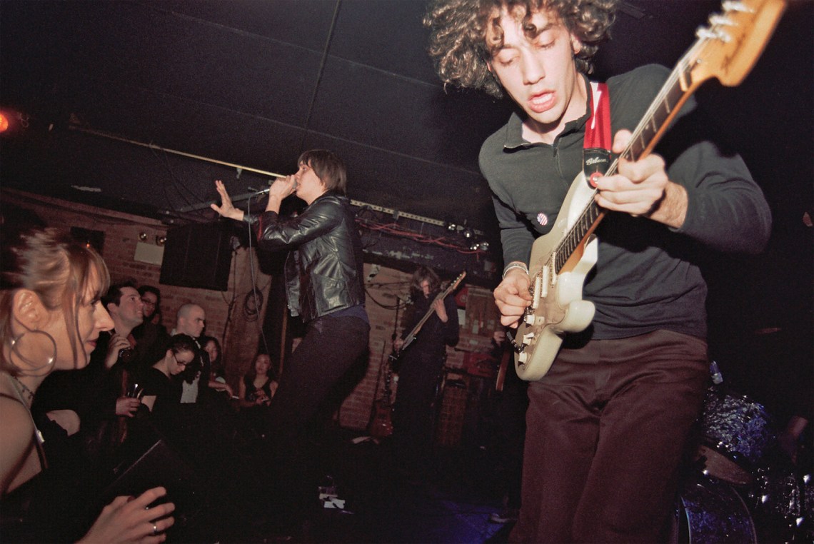 The Strokes performing for a small crowd