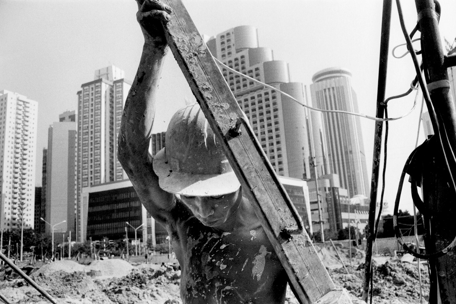 A construction worker, Shenzhen, China