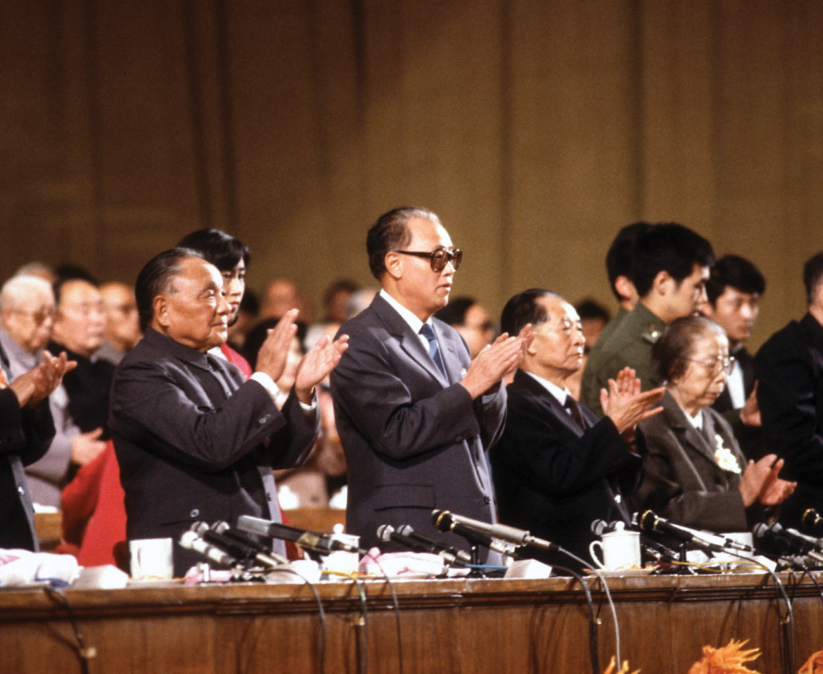 Deng Xiaoping, Zhao Ziyang, and Hu Yaobang at the Thirteenth Party Congress, Beijing