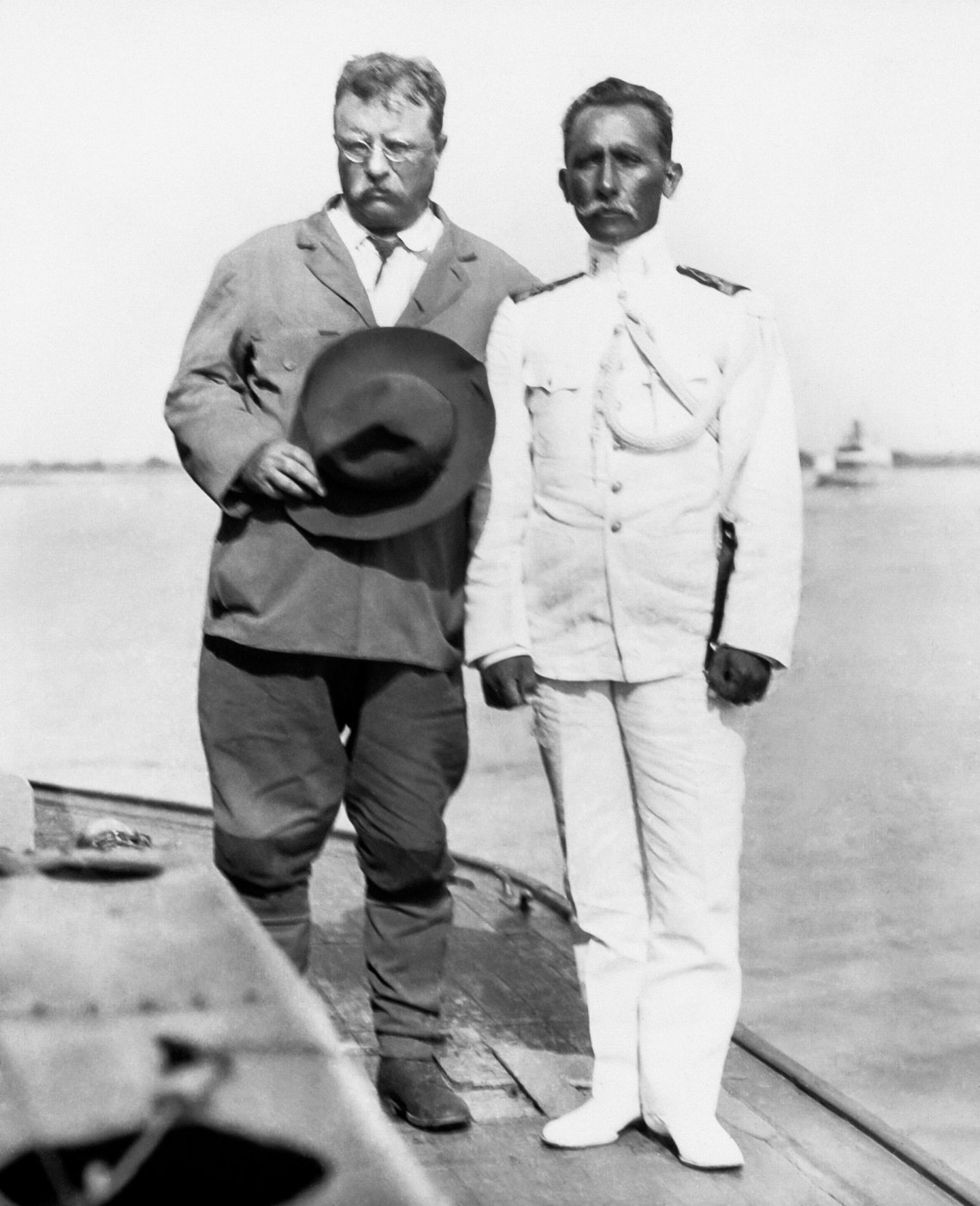 Theodore Roosevelt and Cândido Rondon on the border of Paraguay and Brazil