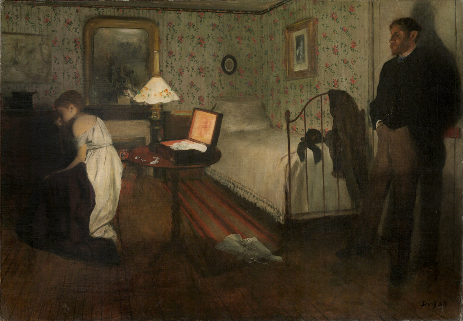 Interior; painting by Edgar Degas