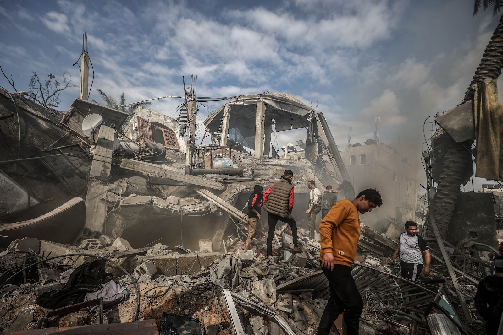 Photo of destruction after bombardment