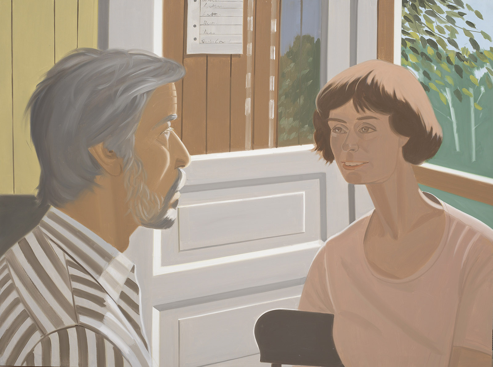 Rudy and Yvonne; painting by Alex Katz
