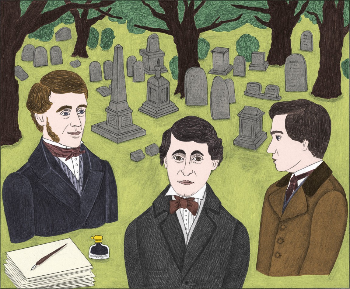 Ralph Waldo Emerson, Henry David Thoreau, and William James