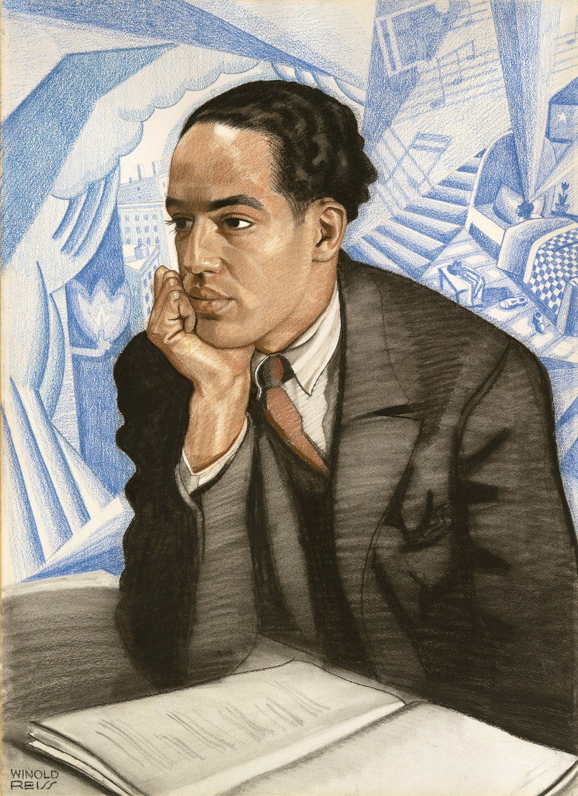 Langston Hughes; drawing by Winold Reiss